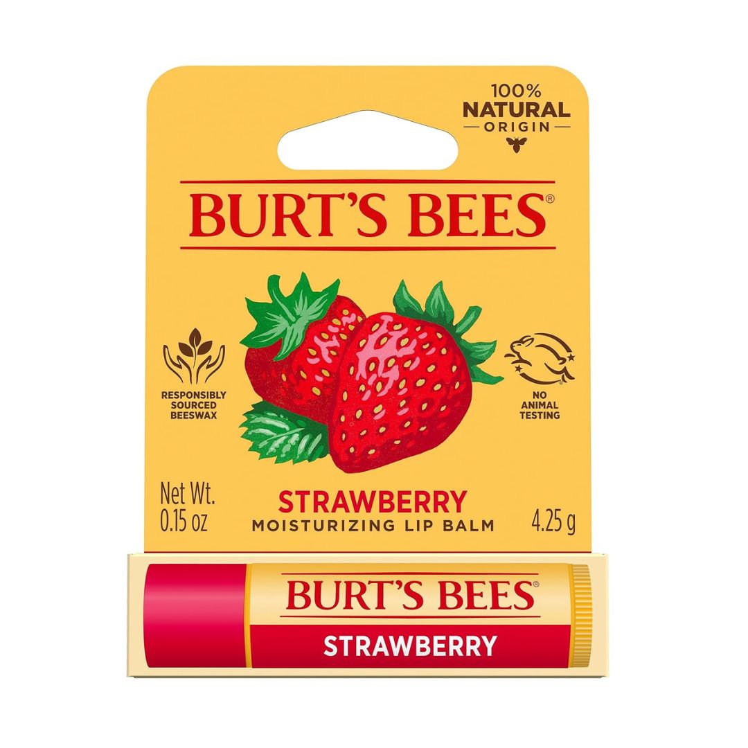 Burt's Bees Strawberry Moisturizing Lip Balm 4.25g,792850897687
