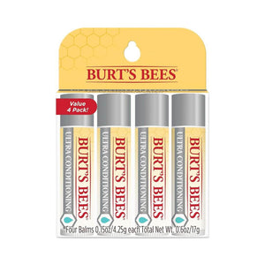 Burt's Bees Ultra Conditioning Moisturizing Lip Balm (Pack Of 4) 4.25g Each