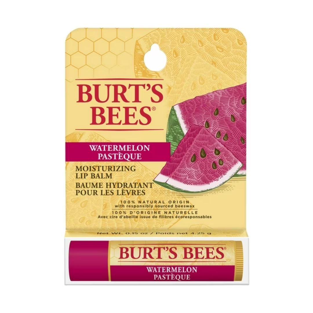 Burt's Bees Watermelon Pasteque Moisturizing Lip Balm 4.25g,792850906808