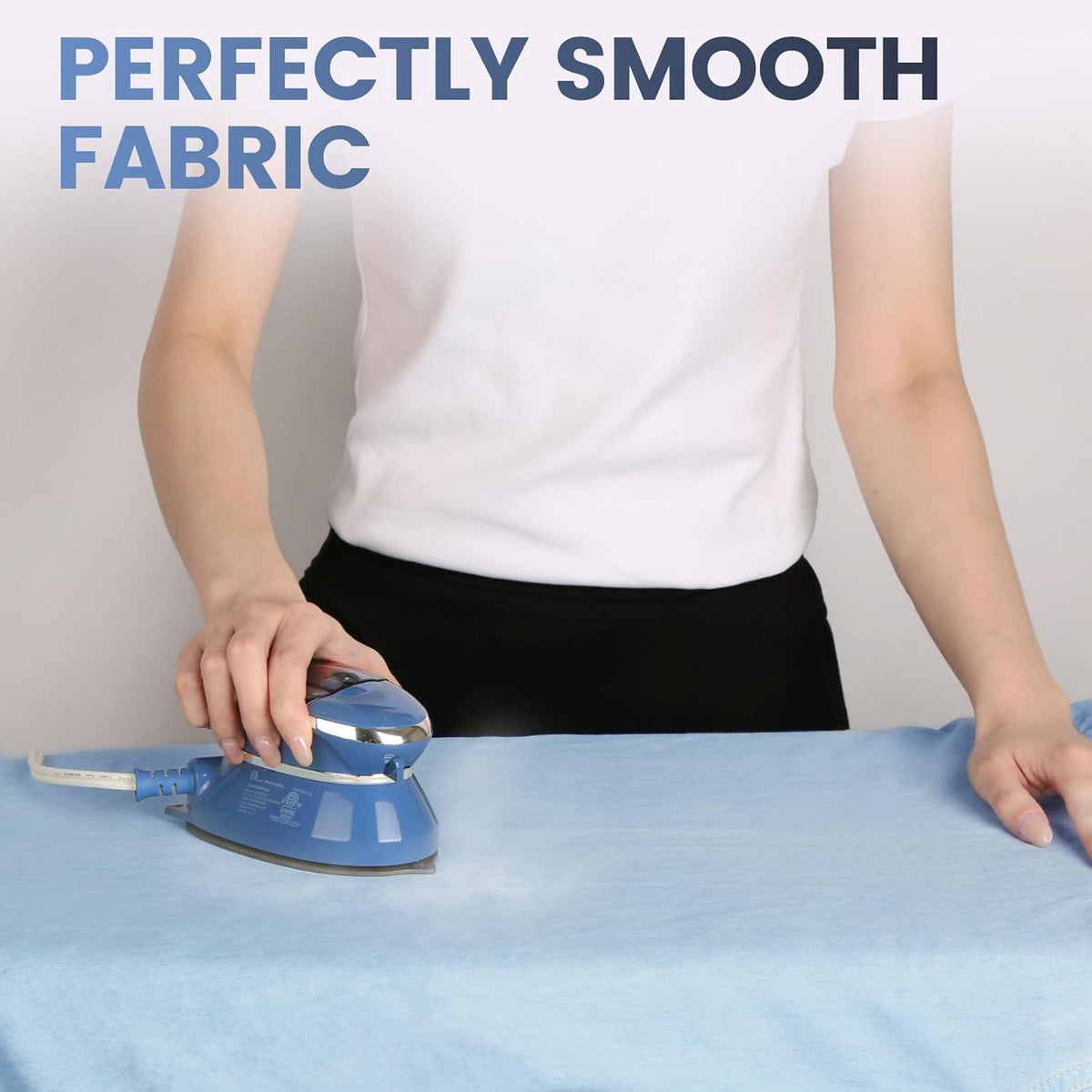 BEAUTURAL Mini Travel Steam Iron For Clothes With Dual Voltage, Non-Stick Soleplate, One Temperature Technology, Detachable Water Tank, Ideal For Sewing, Quilting And Handcraft,