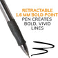 BIC Glide Bold Retractable Ball Point Pen, Bold Point (1.6mm), Black, Great For Everyday Use, 4-Count,
