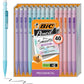 BIC Xtra Smooth Mechanical Pencils with Erasers, Bright Edition, Medium Point 07mm, 40-Count Pack, Bulk Pencils for School & Office Supplies