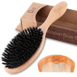 BLACK EGG Boar Bristle Hair Brush For Women Men Kid, Soft Natural Bristles Brush For Thin And Fine Hair, Restore Shine And Texture, Set Includes Bamboo Comb And 3 Hair Ties,