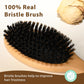 BLACK EGG Boar Bristle Hair Brush For Women Men Kid, Soft Natural Bristles Brush For Thin And Fine Hair, Restore Shine And Texture, Set Includes Bamboo Comb And 3 Hair Ties,