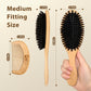 BLACK EGG Boar Bristle Hair Brush For Women Men Kid, Soft Natural Bristles Brush For Thin And Fine Hair, Restore Shine And Texture, Set Includes Bamboo Comb And 3 Hair Ties,
