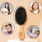 BLACK EGG Hair Brush Mini Boar Bristle Hairbrush For Thick Curly Thin Long Short Wet Or Dry Hair Detangle Massage Add Shine,