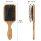 BLACK EGG Paddle Detangling Hair Brush For Women Girls, Rainbow Nylon Brush For Thick Thin Curly Hair, Includes Wooden Detangler Comb And 3 Hair Ties,