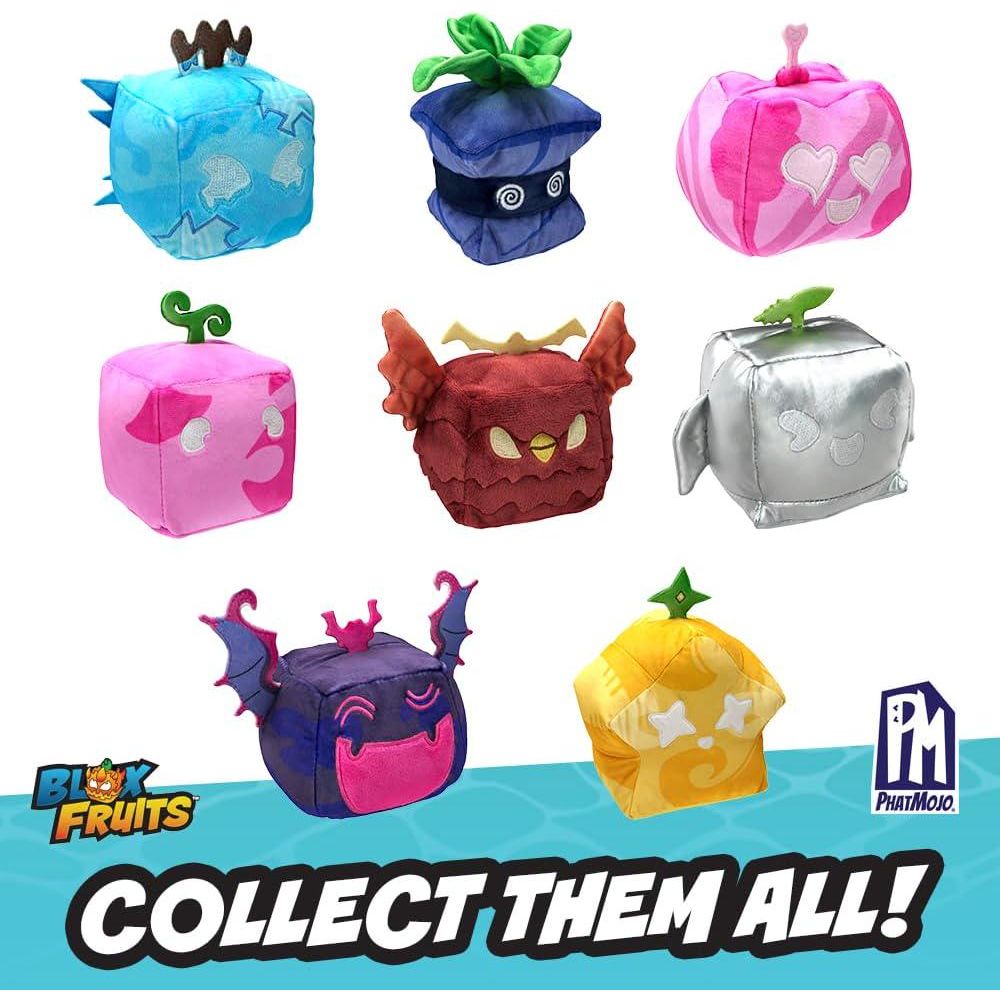 BLOX Fruits - Mystery Fruit Collectible Plush 2-Pack (4 Tall, Series 1) [Includes DLC, Officially Licensed], Mixed, CP3310-2PK,