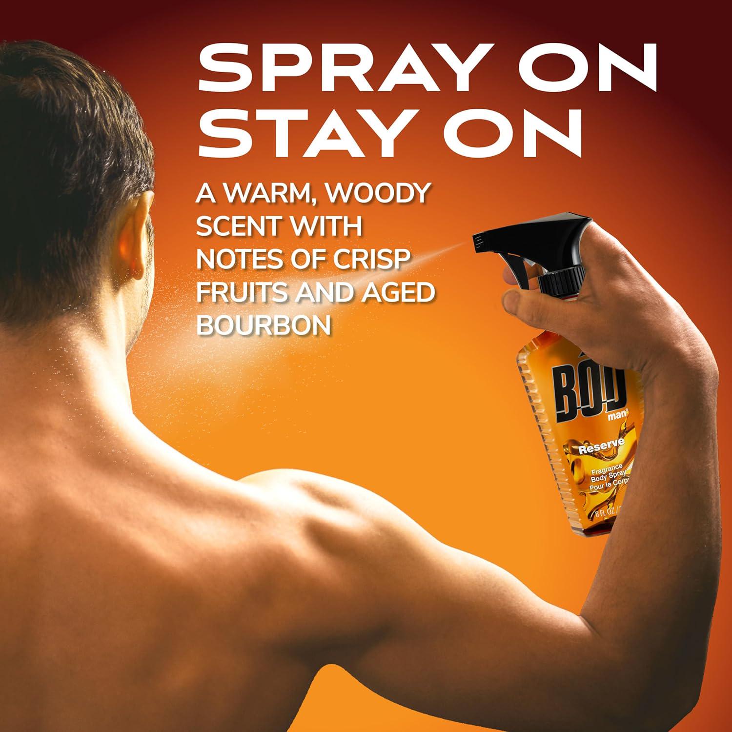 BOD Man Fragrance Body Spray, Reserve, 8 Fl Oz,