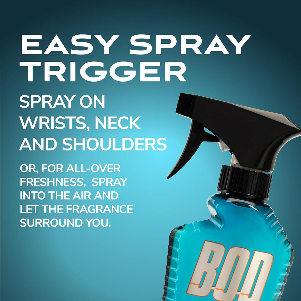 BOD Man Fragrance Body Spray, Fresh Blue Musk, 8 Fl Oz,