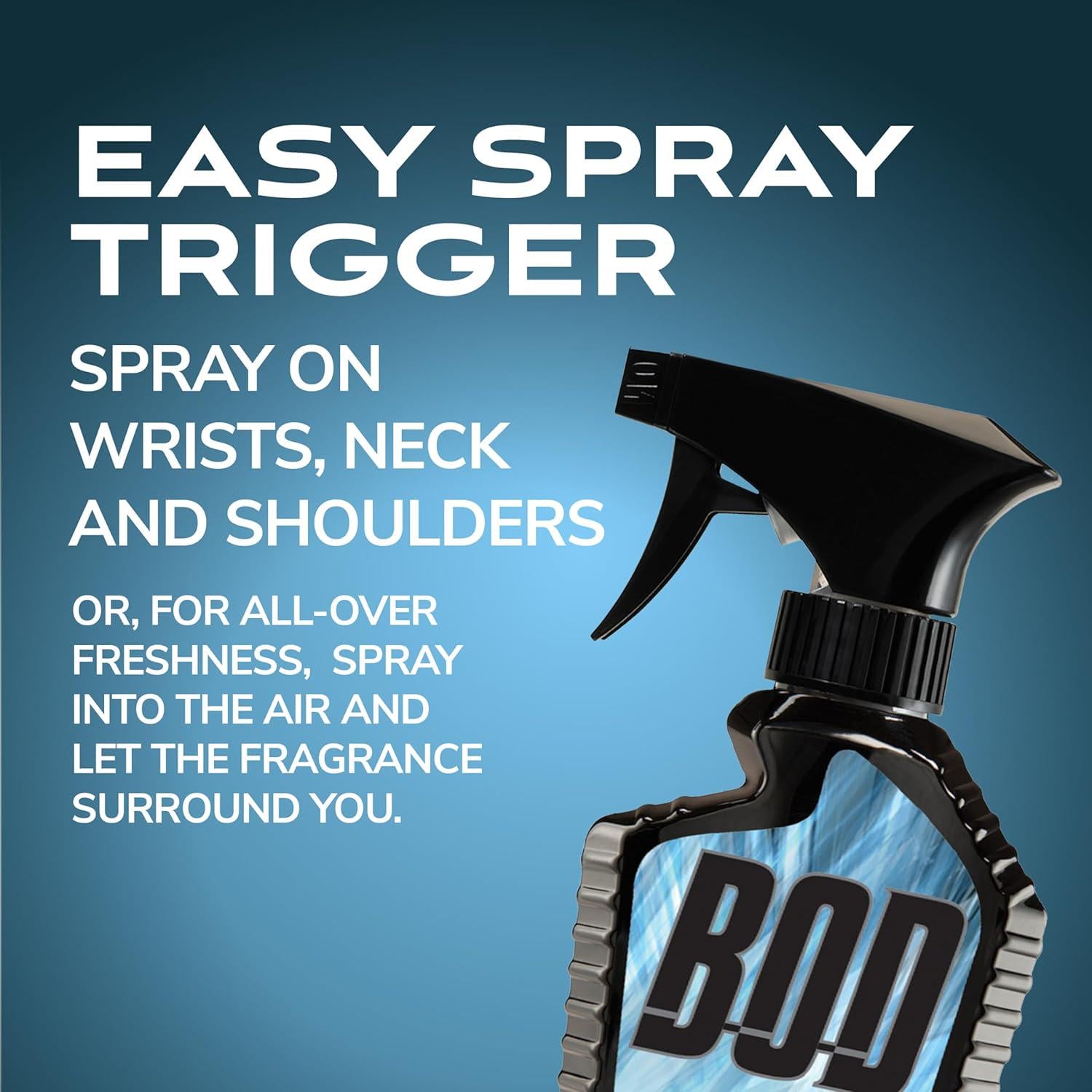 BOD Man Fragrance Body Spray, Dark Ice, 8 Fl Oz,