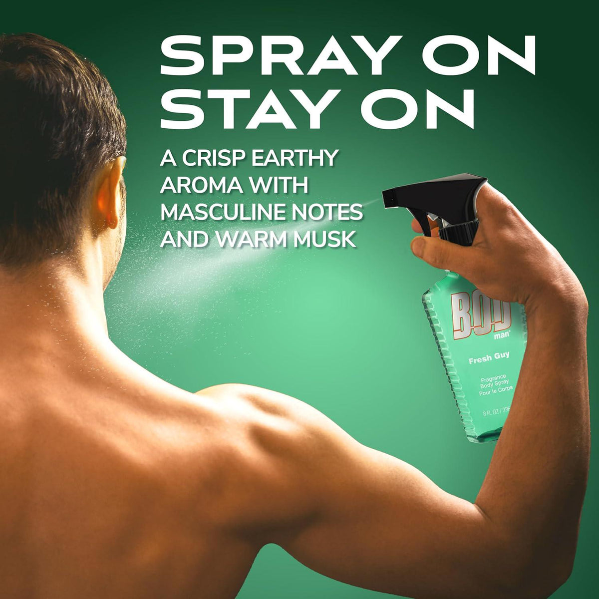 BOD Man Fragrance Body Spray, Fresh Guy, 8 Fl Oz (Pack Of 2),