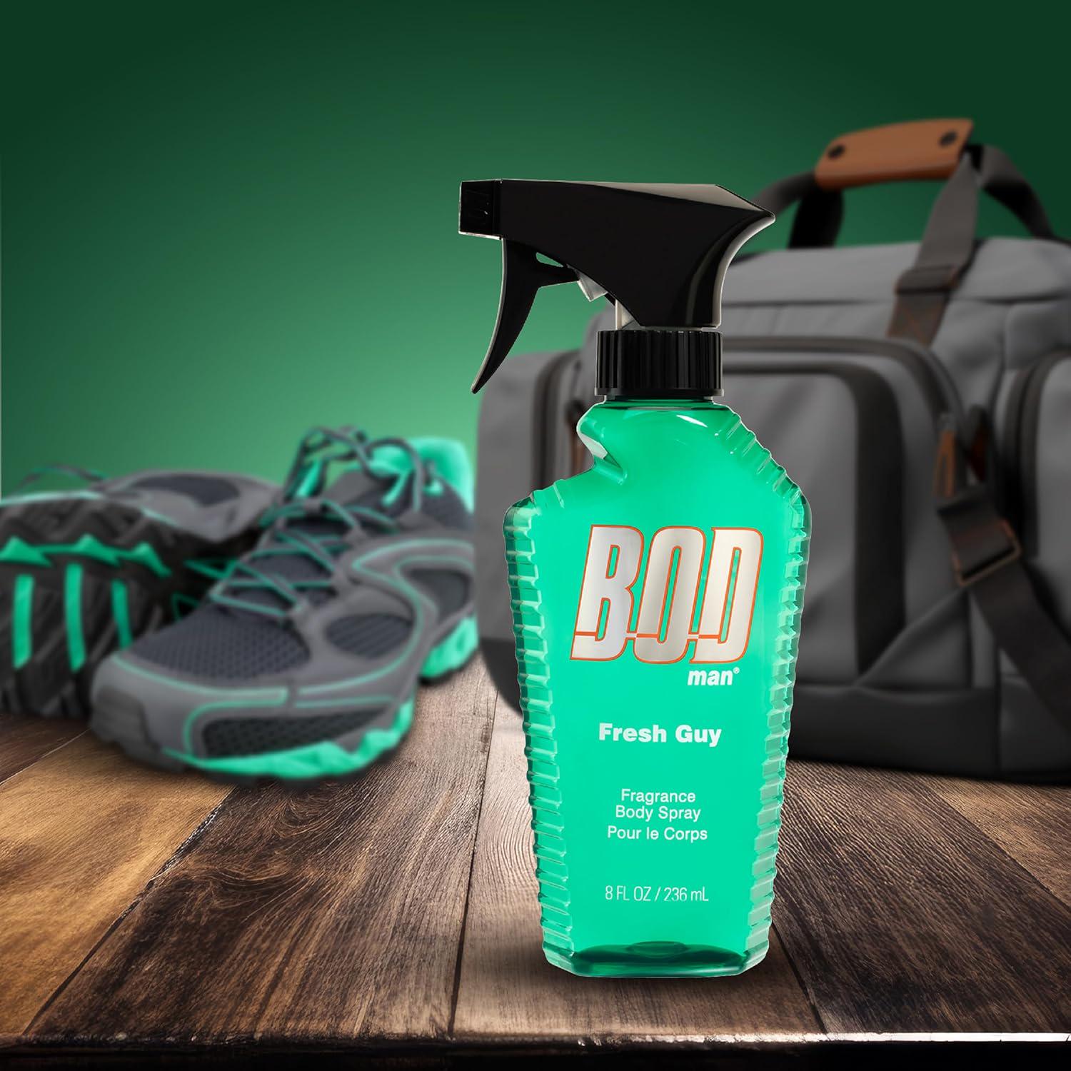 BOD Man Fragrance Body Spray, Fresh Guy, 8 Fl Oz,