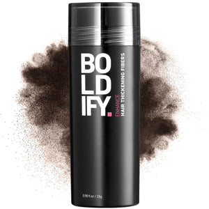 Boldify BOLDIFY Hair Fibers (28g) - Fill In Thinning And Fine Hair For An Instantly Fuller, Thicker Look - 14 Shades For Women And Men - Dark Brown