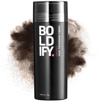 Boldify BOLDIFY Hair Fibers (28g) - Fill In Thinning And Fine Hair For An Instantly Fuller, Thicker Look - 14 Shades For Women And Men - Dark Brown