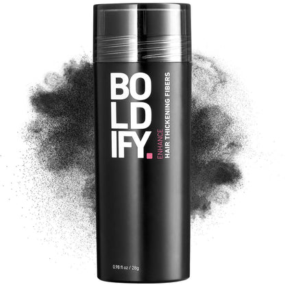 Boldify BOLDIFY Hair Fibers (28g) - Fill In Thinning And Fine Hair For An Instantly Fuller, Thicker Look - 14 Shades For Women And Men - Black