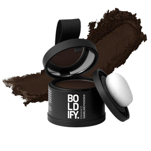 Boldify BOLDIFY Hairline Powder - Root Touch Up Hair Color For Gray Coverage - Bald Spot Concealing Hair Powder For Women And Men - 48-Hour Stain-Proof - Dark Brown