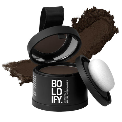 Boldify BOLDIFY Hairline Powder - Root Touch Up Hair Color For Gray Coverage - Bald Spot Concealing Hair Powder For Women And Men - 48-Hour Stain-Proof - Ash Brown