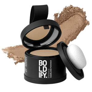 Boldify BOLDIFY Hairline Powder - Root Touch Up Hair Color For Gray Coverage - Bald Spot Concealing Hair Powder For Women And Men - 48-Hour Stain-Proof - Medium Blonde