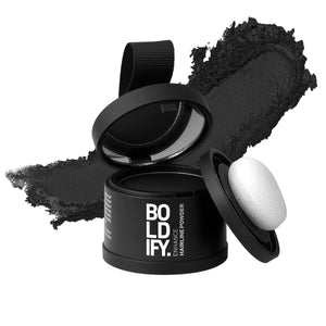 Boldify BOLDIFY Hairline Powder - Root Touch Up Hair Color For Gray Coverage - Bald Spot Concealing Hair Powder For Women And Men - 48-Hour Stain-Proof - Black