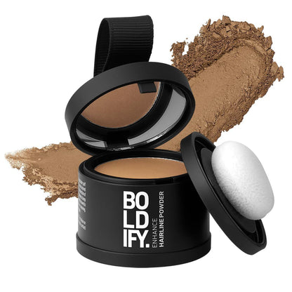 Boldify BOLDIFY Hairline Powder - Root Touch Up Hair Color For Gray Coverage - Bald Spot Concealing Hair Powder For Women And Men - 48-Hour Stain-Proof - Dark Blonde