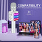 BONAOK Bluetooth Wireless Karaoke Microphone With LED Lights,4-in-1 Portable Handheld Mic With Speaker Karaoke Player Singing Home Party Toys Birthday Gift For Kids Adults Boys Girls Q78(Silver),767550652362