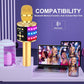 BONAOK Bluetooth Wireless Karaoke Microphone With LED Lights,4-in-1 Portable Handheld Mic With Speaker Karaoke Player For Singing Home Party Toys Birthday Gift For Kids Adults Girls Q78(Gold),645249270199