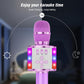 BONAOK Kids Karaoke Microphone Bluetooth Wireless Mic For Adults Singing Microphones With Speaker Disco Light Echo Sound Portable For Home Party Outdoor Gift Toys Q78(Light Purple),