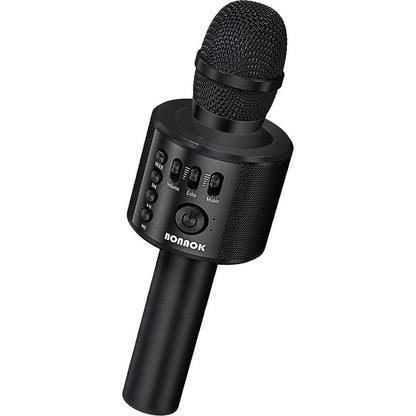 BONAOK Wireless Bluetooth Karaoke Microphone,3-in-1 Portable Handheld Karaoke Mic Speaker Machine Home Party Birthday For All Smartphones Q37 (Black),645249270113