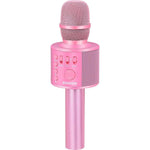 BONAOK Wireless Bluetooth Karaoke Microphone,3-in-1 Portable Handheld Karaoke Mic Speaker Machine Home Party Birthday For All Smartphones Q37 (P-Ink),