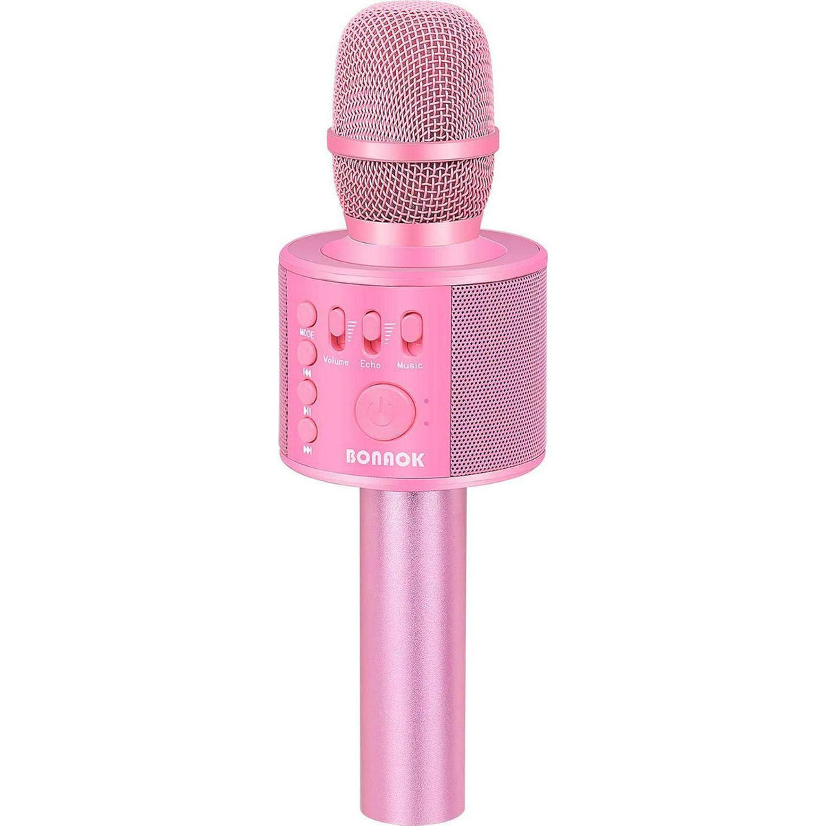 BONAOK Wireless Bluetooth Karaoke Microphone,3-in-1 Portable Handheld Karaoke Mic Speaker Machine Home Party Birthday For All Smartphones Q37 (P-Ink),