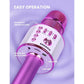 BONAOK Wireless Bluetooth Karaoke Microphone, Portable Toy Microphone For Singing, Gifts To Girls Boys Kids Adults All Age Q37 Bright Purple,