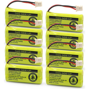 BT183342/BT283342 2.4V 800mAh Ni-MH Battery Compatible With AT&T VTech Cordless Phone Batteries BT166342/BT266342 BT162342/BT262342 CS6709 CS6609 CS6509 CS6409 EL52100 EL50003 (Pack 8),