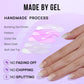 BTArtbox BTArtbox Square Ombre Press On Nails -Soft Gel Press On Nails Short With Nail Glue, 15 Sizes - 30 Reusable Fake Nails Kit, Vanilla Cream