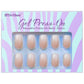 BTArtbox BTArtbox Square Ombre Press On Nails -Soft Gel Press On Nails Short With Nail Glue, 15 Sizes - 30 Reusable Fake Nails Kit, Vanilla Cream