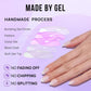 BTArtbox BTArtbox White Press On Nails Short - Soft Gel Press On Nails Almond, White Glue On Nails With Nail Glue, Reusable Stick On Nails In 16 Sizes, Cream Puff