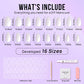 BTArtbox BTArtbox White Press On Nails Short - Soft Gel Press On Nails Almond, White Glue On Nails With Nail Glue, Reusable Stick On Nails In 16 Sizes, Cream Puff