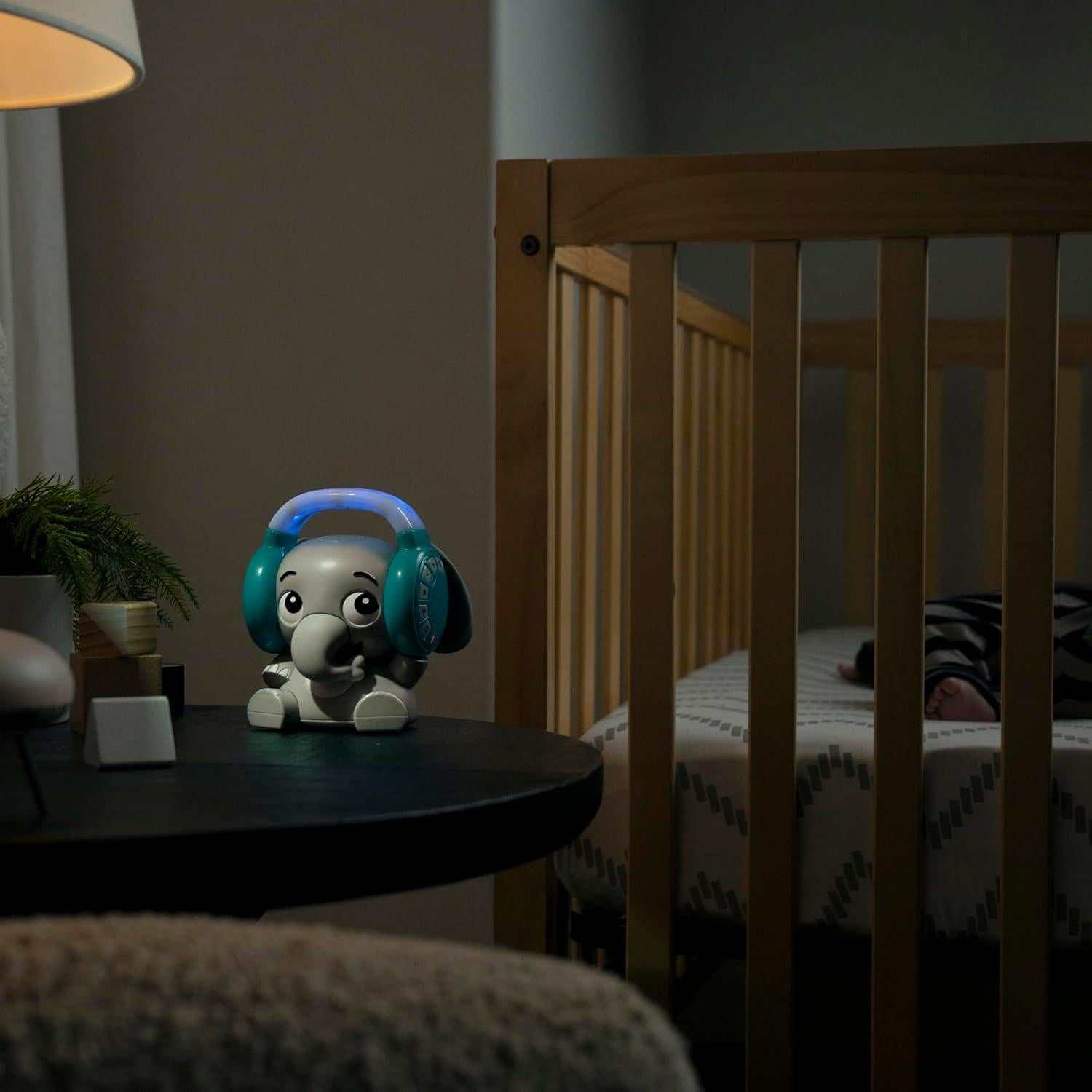 Baby Einstein Earl The Elephant Baby Sound Machine And Music Player, Included Music And Sounds, White Noise, Bluetooth, Stream Music, Multi-Color Night Light, Use Day And Night, Infant To Toddler,
