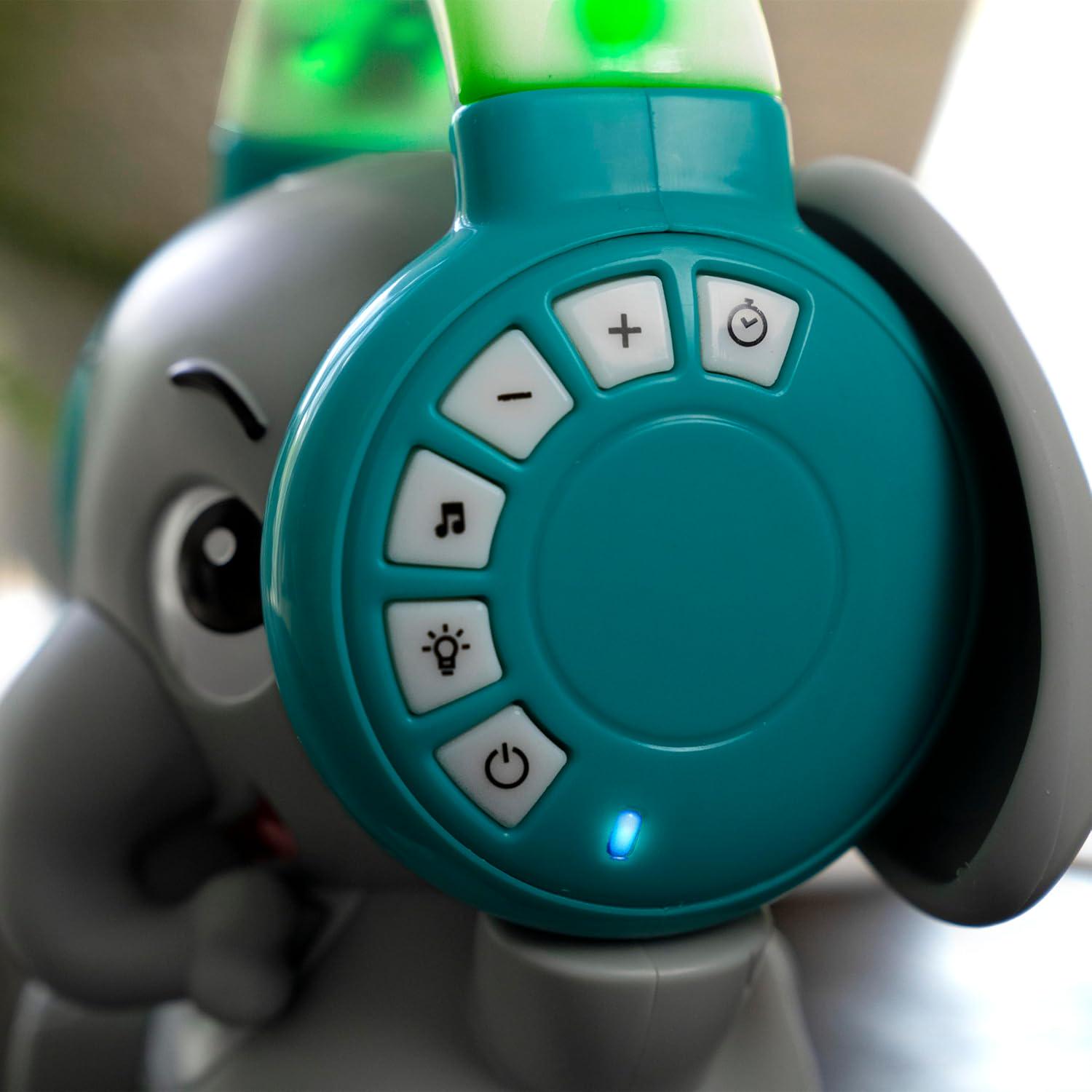 Baby Einstein Earl The Elephant Baby Sound Machine And Music Player, Included Music And Sounds, White Noise, Bluetooth, Stream Music, Multi-Color Night Light, Use Day And Night, Infant To Toddler,