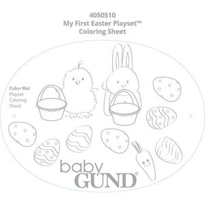 Baby Gund My First Easter Basket 5 Piece Plush Set Includes Rattle Squeaker Crinkle Toys for Babies