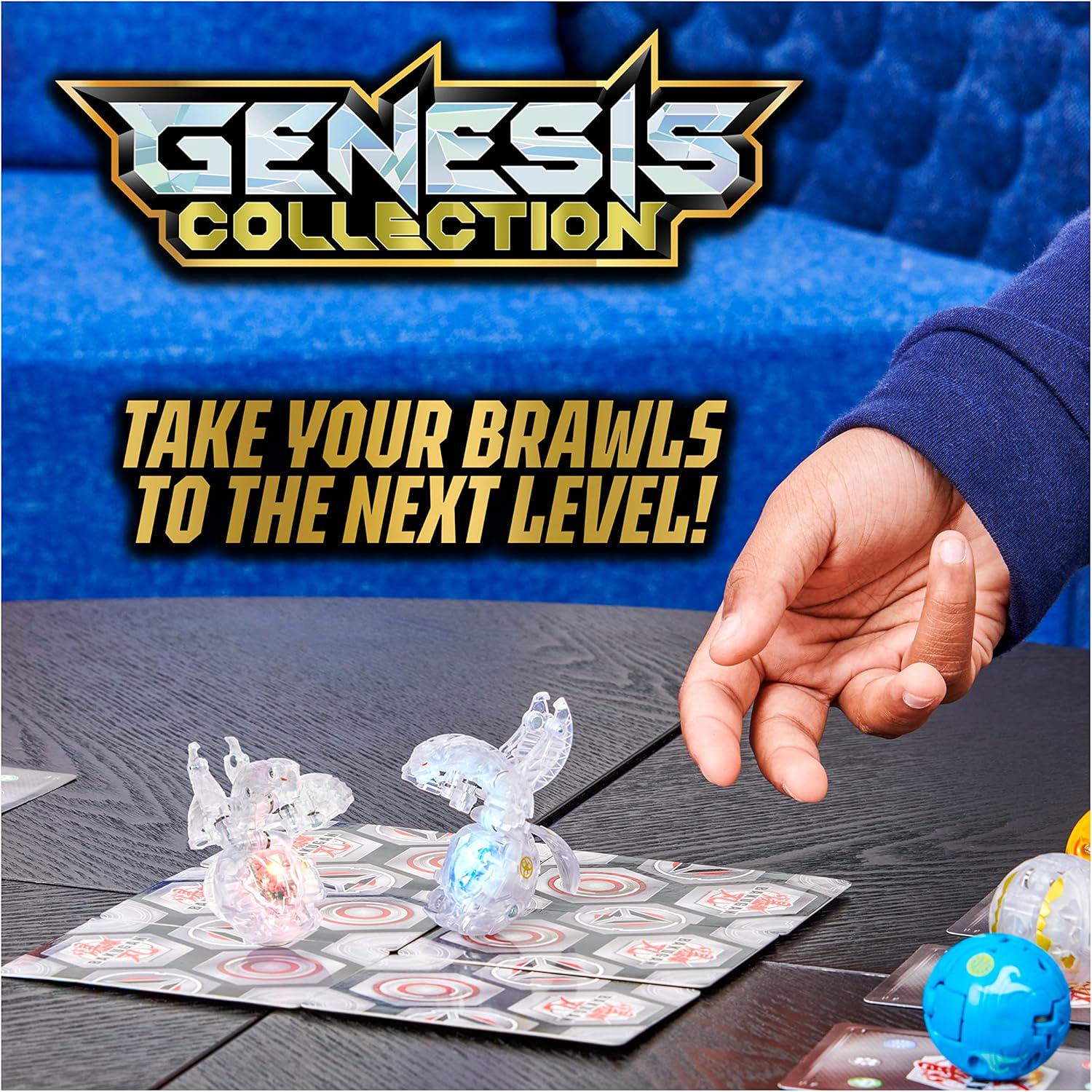 Bakugan Evolutions, Bakugan Genesis Collection Pack, 2 Light Up Bakugan Action Figures, 4 Exclusive Bakugan, 2 Nanogan, 8 Bakugan Cards And 4 BakuCores, Kids Toys For Boys Ages 6 And Up,