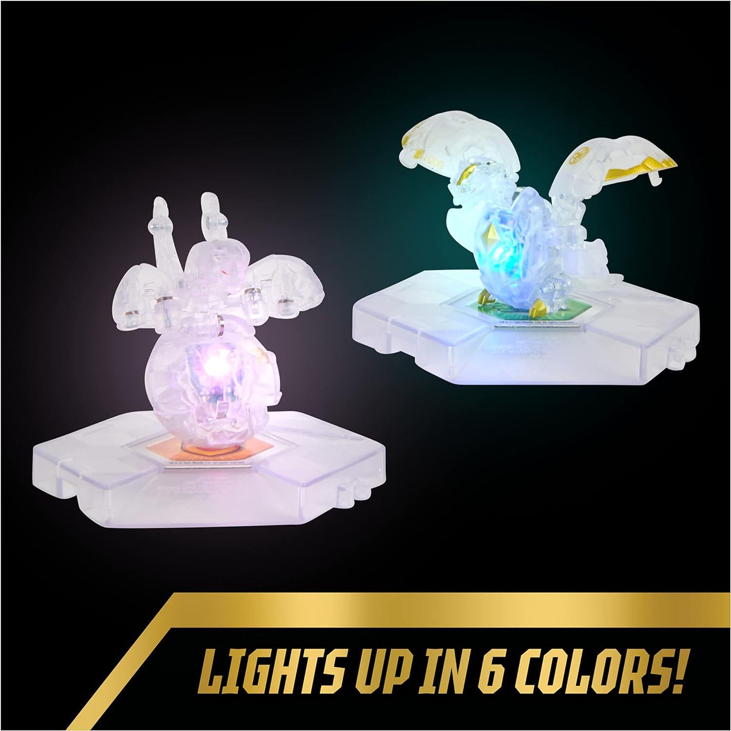 Bakugan Evolutions, Bakugan Genesis Collection Pack, 2 Light Up Bakugan Action Figures, 4 Exclusive Bakugan, 2 Nanogan, 8 Bakugan Cards And 4 BakuCores, Kids Toys For Boys Ages 6 And Up,