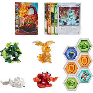 Bakugan Legends Collection Pack, 4-Pack Featuring Centipod, Surturan Geogan, Dragonoid Nova, Trox Ultra, And 6 BakuCores, Kids Toys For Ages 6 And Up,