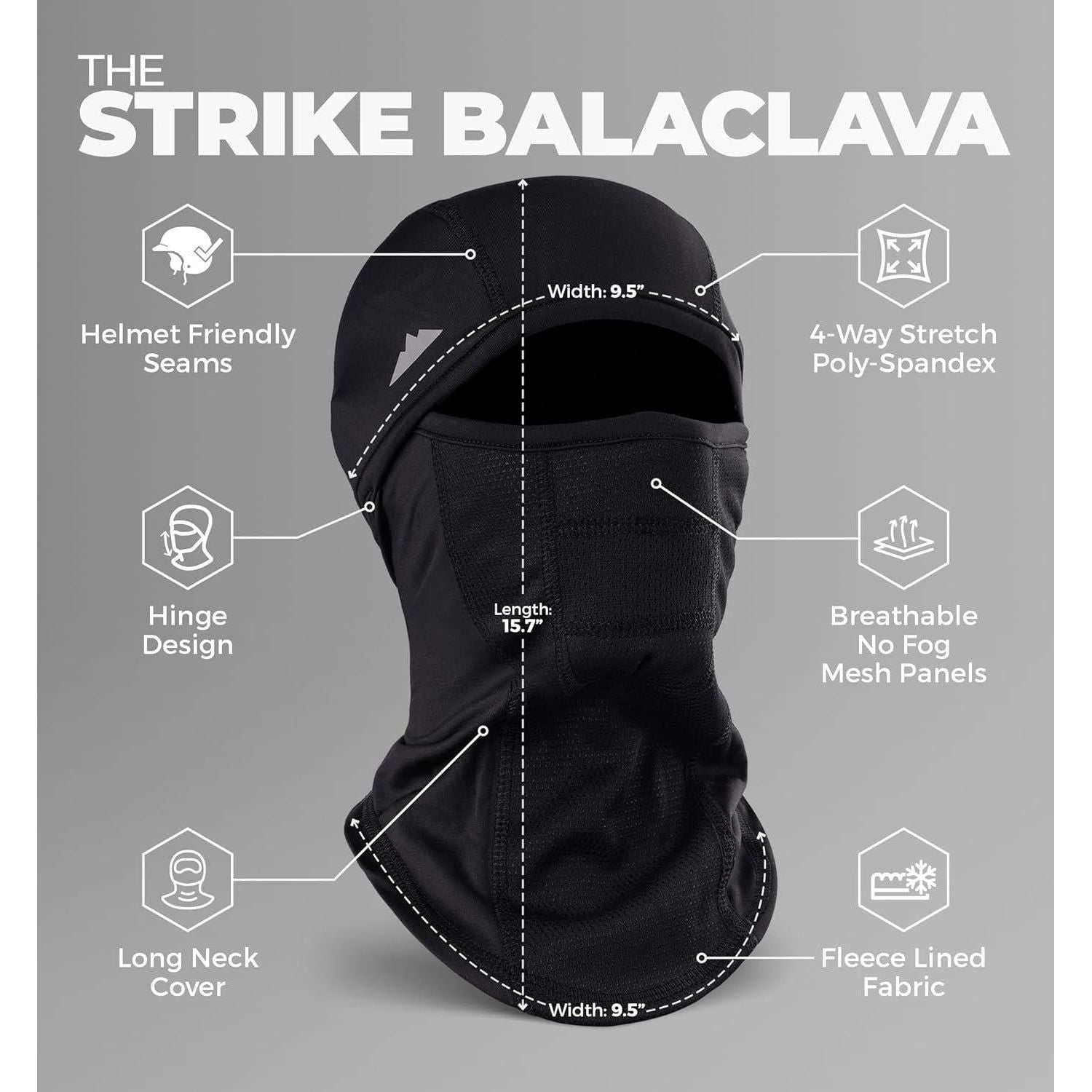 Balaclava Ski Mask - Winter Face Mask For Men And Women - Cold Weather Gear For Skiing, Snowboarding And Motorcycle Riding,