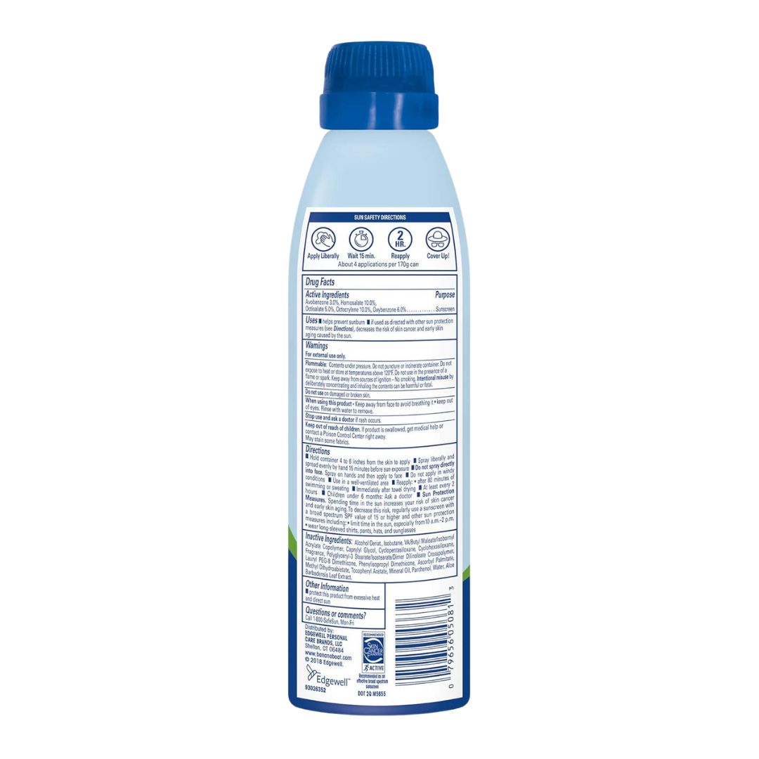 Banana Boat Ultra Defense Lightweight SPF 100 Clear Sunscreen Spray 170g,079656050813