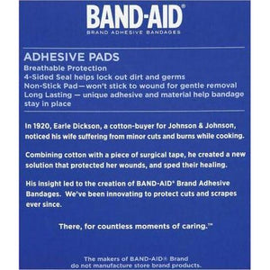 Band-Aid Brand Tru-Stay Adhesive Pads, Large Sterile Bandages for Wound Care, Large Size, 10 Count