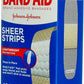 Band-Aid Tru-Stay Sheer Strips, Adhesive Sterile Bandages, Individually Wrapped, For Minor Cuts & Scrapes, 40 Count