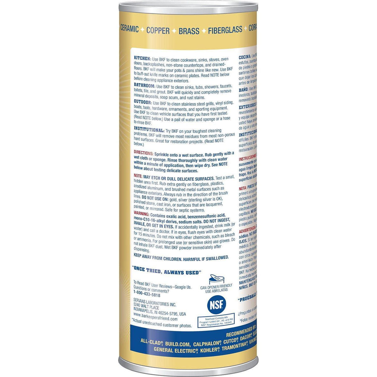 Bar Keepers Friend 11514 21 Oz Cleaner And Polish (Pack Of 2),