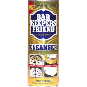 Bar Keepers Friend Powder Cleanser (21 Oz - 4-pack) - Multipurpose Cleaner And Stain Remover - Bathroom, Kitchen And Outdoor Use - For Stainless Steel, Aluminum, Brass, Ceramic, Porcelain, Bronze And More,