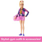 Barbie Gymnastics Playset Doll with Flipping Bar Balance Beam Warm Up Suit and Accessories